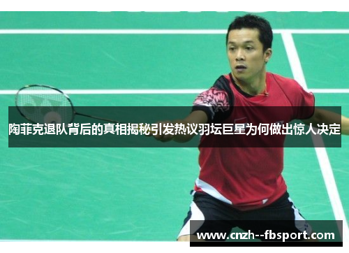 陶菲克退队背后的真相揭秘引发热议羽坛巨星为何做出惊人决定 陶菲克退队背后的真相揭秘引发热议羽坛巨星为何做出惊人决定